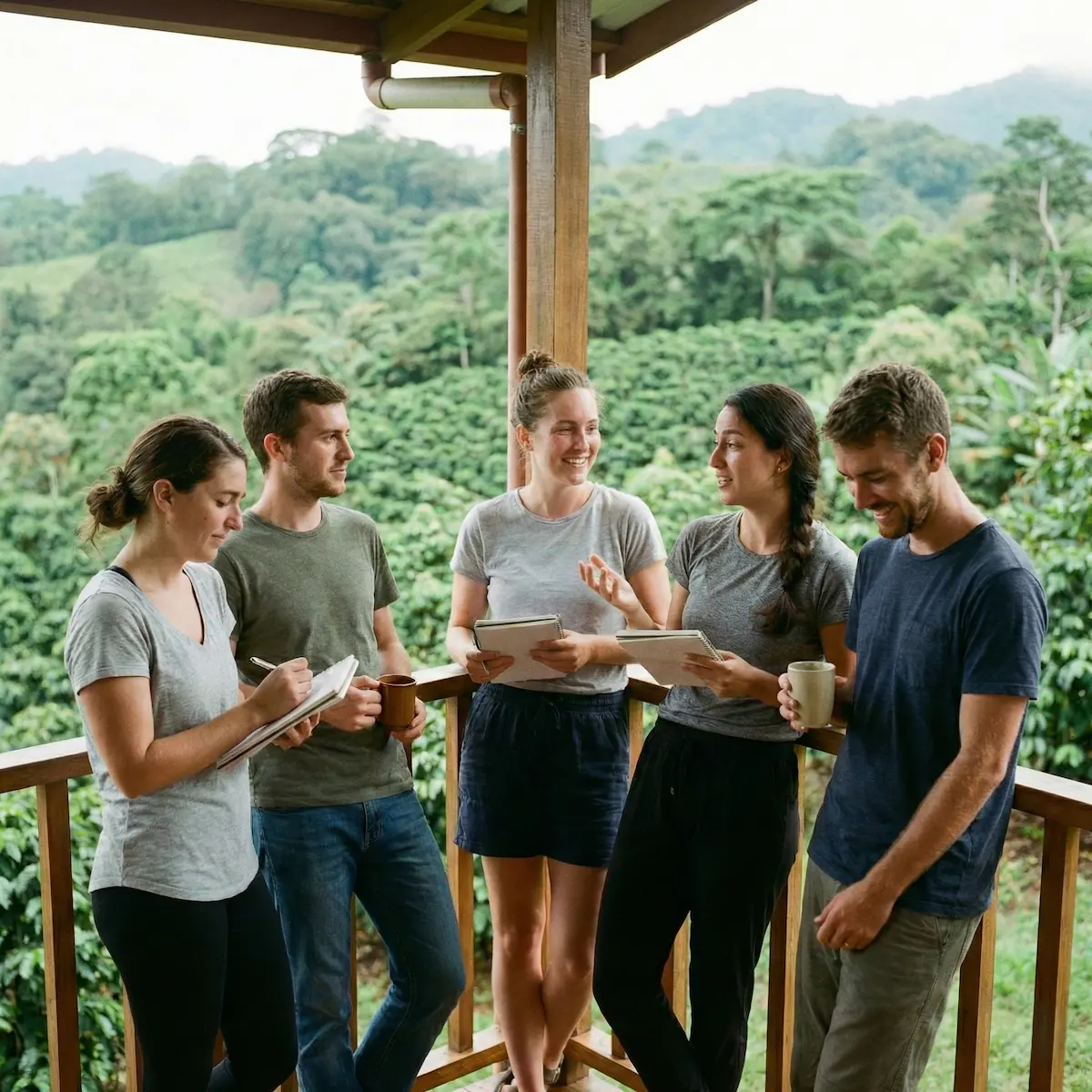 TEFL trainees enjoying the view in San Ramon, Costa Rica